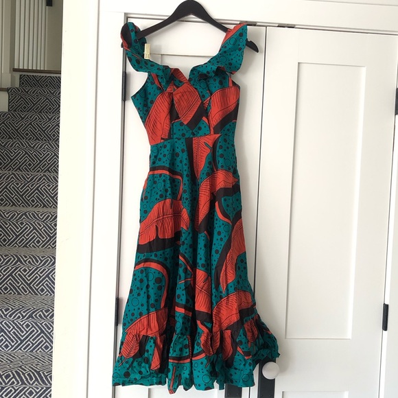 SIKA MIA RUFFLED PRINTED COTTON MIDI DRESS - Picture 5 of 7